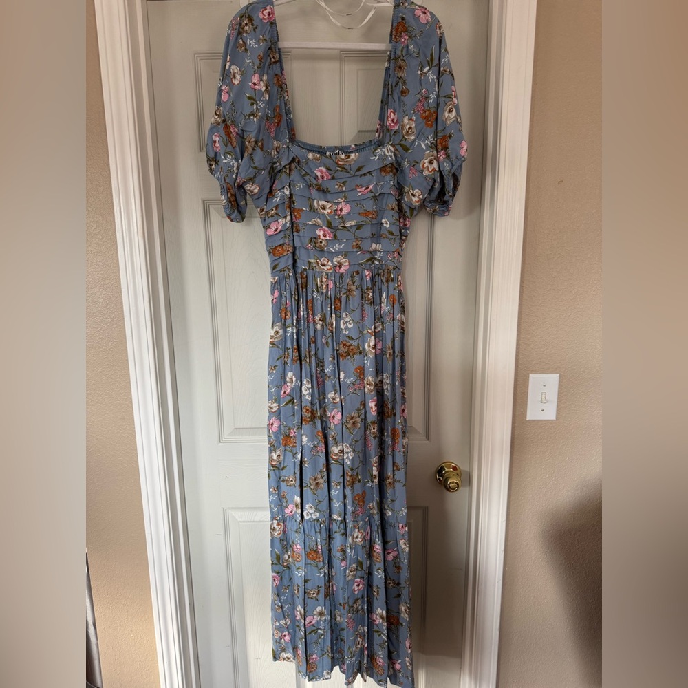 Floral Blue Dress